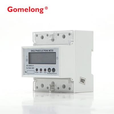 China Single Phase Bidirectional Rs485 Rs232 Communication Din Rail Power Meter for sale