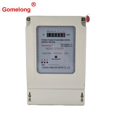 中国 注文3Phase電気ワット時のメートル4ワイヤーDTS5558 IP54保護 販売のため