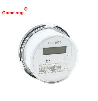 China Single Phase CL200 Socket Prepaid Energy Meters Round Electric House Meter for sale