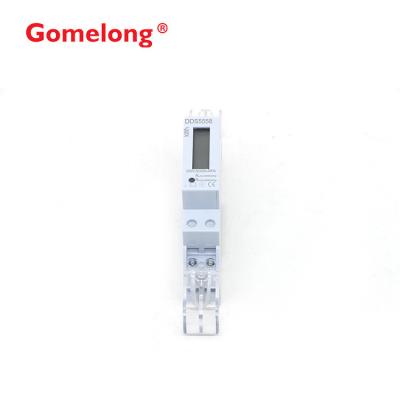 China Single Phase 1p Din Rail KWH Meter 3 Phase Easy Installation With Lcd Display for sale