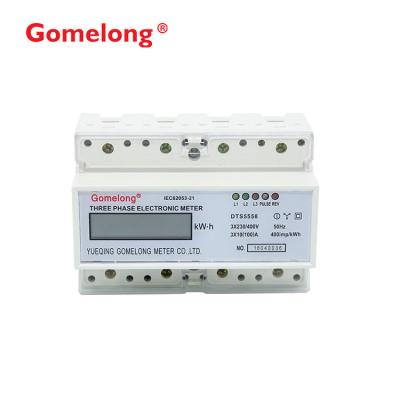 China Dts5558 Din Rail KWH Meter 3 Phase 4 Wire 35mm Standard for sale