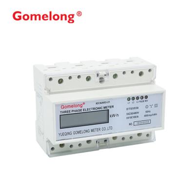 China Dts5558 Din Rail KWH Meter 3 Phase 230v Rs485 Remote Smart Watt Meter for sale