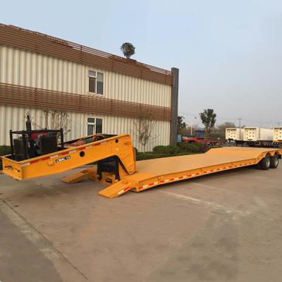 China Carbon Steel 2 Axle 50Ton Removable Gooseneck Trailer for sale