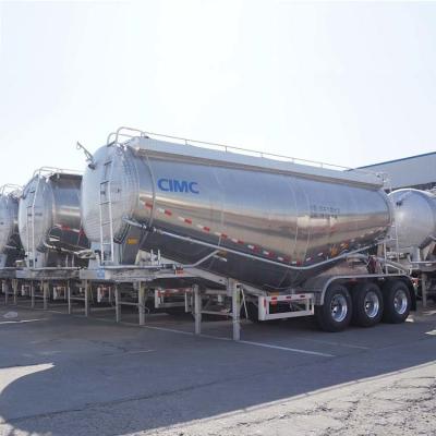 China Powder Transport Aluminium Horizontal 65m3 Cement Tanker Trailer for sale