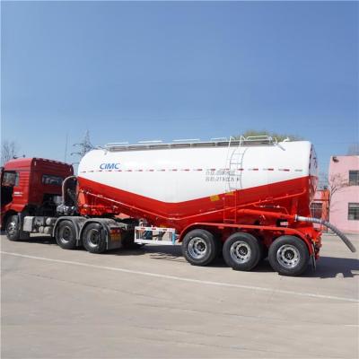 China Tri Axle Lime Coal Powder 40CBM  Pneumatic Tanker Trailer for sale