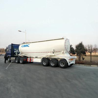 China tri remolque a granel del petrolero del cemento del árbol 50000L de 50T CIMC en venta