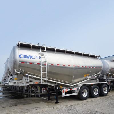 China Remolque a granel de aluminio del petrolero del cemento 40cbm de la suspensión del aire en venta