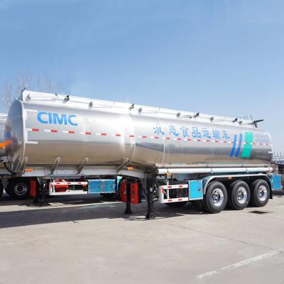 China 46000L CIMC 3 Axle Stainless Steel Tanker Trailers for sale