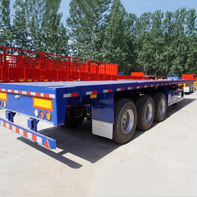 China Tri Axle Flat Bed Semi Trailer for Sale in Mozambique for sale