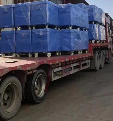 중국 휠 가슴 상자 드라이아이스 수송 냉장고 위의 플라스틱 큰 마른 얼음 보관 용기 판매용