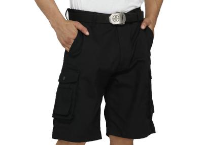 China Safety Multi Pockets Mens Black Work Shorts Twill Woven With Tear Resistance for sale