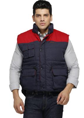 China Two Tone Heavy Duty Work Vest / Winter Safety Vest With Multi Storage Pockets for sale
