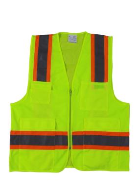 China 100% Polyester High Visibility Work Uniforms Class 2 Level 2 Safety Vest  for sale
