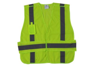 China Protection High Visibility Work Uniforms , En20471 Standard Mesh Safety Vest Reflective  for sale