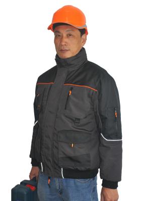 中国 伸縮袖口およびウエストを搭載する多小型の冬の仕事のジャケットの破損抵抗 販売のため