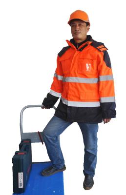 China 5 In 1 Industrial Work Jackets / 300D Polyester Waterproof Hi Vis Work Jackets  for sale