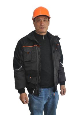 China Tough Heavy Duty Industrial Winter Jackets Two Bottom Pockets With Flaps for sale