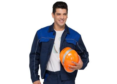 China Soft Industrial Mens Jacket , Safety Bright Working Jacket With Adjustable Waistband for sale