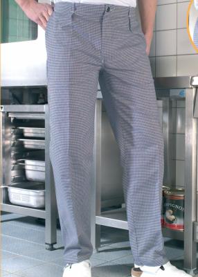 China Pantalones rayados suaves de los cocineros de la tela del desgaste del trabajo del restaurante de la resistencia de Pilling en venta