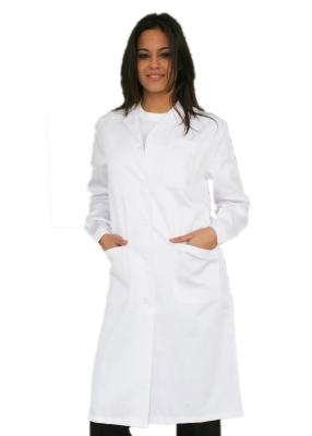China Classic Slim Fit Medical Work Uniforms White Lab Coat In Poplin And Super Twill for sale