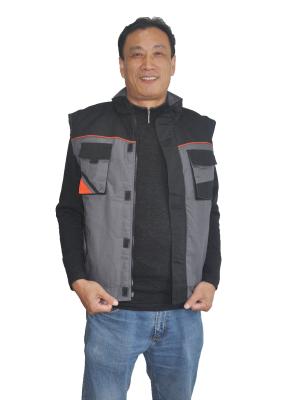 China PRO Safety Body Warmer Vest , Wind Resistant Mens Work Vest With Pockets  for sale