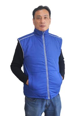 China Fleece Lining Body Warmer Vest / Winter Work Vest With 100% Polyester Padding for sale