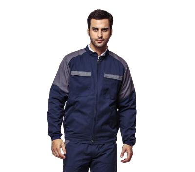 China Grey / Dark Blue Industrial Work Jackets Fastened With A Zipper And Velcro for sale