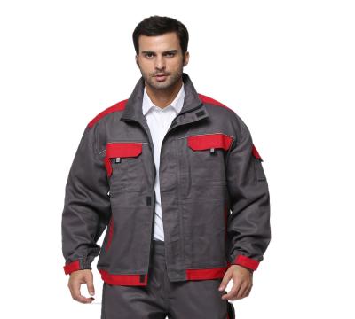 China Rasgón 100% del partido del color de las chaquetas del trabajo industrial del algodón resistente con los bolsillos multi en venta