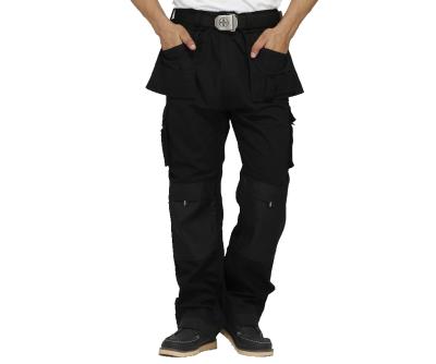 China Calças macias de costura triplas do trabalho dos homens com a anti cintura elástica deslizando à venda