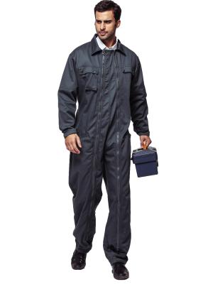 China Durable Heavy Duty Coveralls With Zipper Material 65% Polyester 35% Cotton for sale