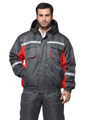 China 100% Polyester Oxford Workwear Winter Jackets Wind Resistant With PU Coated Inside for sale