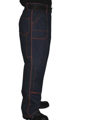 China Fashion Multi Pocket Work Pants , Contrast Triple Stitching Heavy Duty Trousers for sale