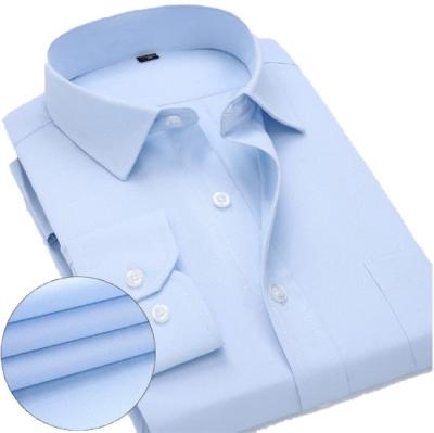 China Camisas para hombre blancas/azules de la indumentaria de oficina informal de secado rápido con la resistencia de Pilling en venta