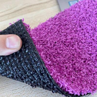 China 12mm Colored Artificial Turf Padel Court Pink Clay Brick Red PE for sale