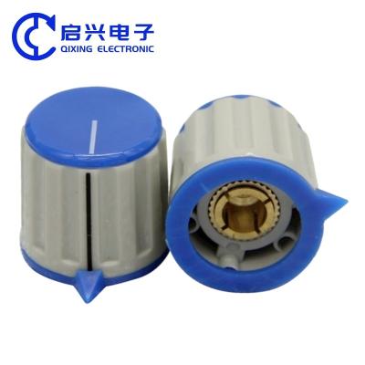 Китай KN15-Y-6 Кнопка потенциометра Кнопки радиобакелита с указателем Круглое отверстие с фиксацией винта сверху продается