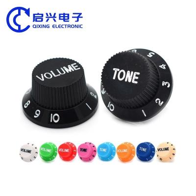 China Custom Electric Guitar Speed Control Volume And Tone Knobs Surface Mount for sale