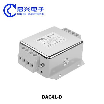 China Filtro EMI de la serie DAC41-D 6A-30A Filtro de ruido de la fuente de alimentación de cuatro alambres de tres fases AC 380VAC/440VAC en venta