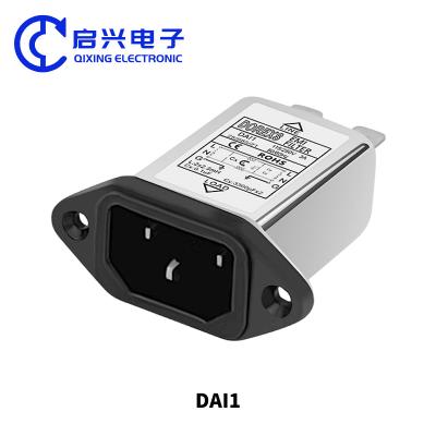 China DAI1 Serie IEC Tipo de enchufe EMI Filtro de ruido de potencia de fase única 1A 3A 6A 10A en venta
