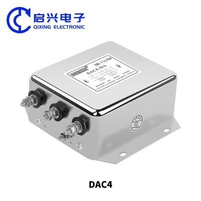 China Filtro de tres líneas de tres fases Filtro EMI DAC4 30A 60A filtro de potencia EMI 100amp 380V en venta