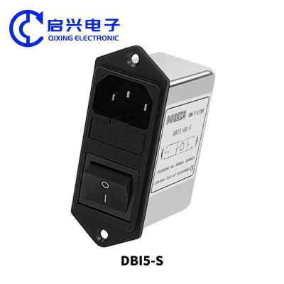 China Filtros de ruido de línea eléctrica DBI5-S EMI con fusible tipo de toma IEC en venta