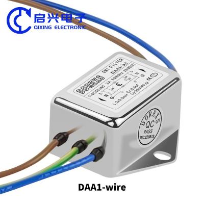 中国 DAA1 EMIフィルター 電源ラインフィルター 単相 220V 1A 3A 6A 販売のため
