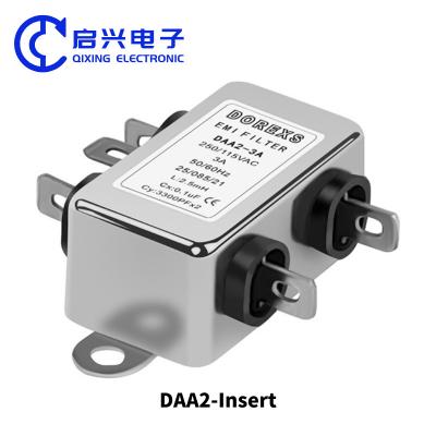 China DAA2 Inserción de filtro EMI de fase única 220V 3A 6A 10A 50/60Hz en venta