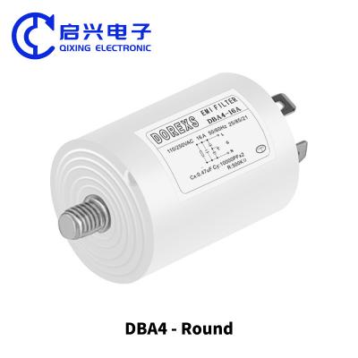 China Plastic Housing Power Filter DBA4 Round 250V Single Phase For Household Appliance for sale