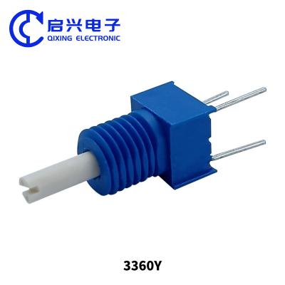 Китай 3360Y переменные резисторы триммерные потенциометры с 6 мм ручкой 5k номинальной мощностью 0,5 Вт продается