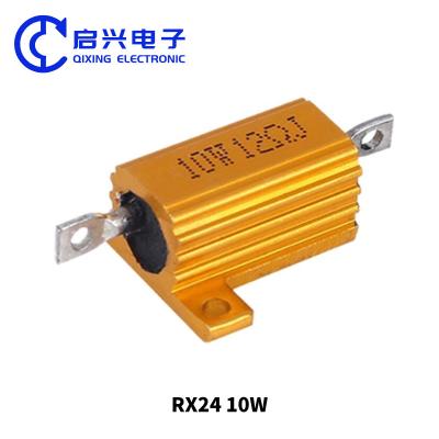 China RXG24 Resistente de cuerda de alambre 10W 12ohm Resistente de concha de aluminio de oro en venta