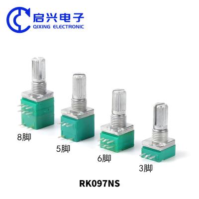 Китай RK097NS Одноствольный F-волокно вращающийся потенциометр переключатель B10K B20K B50K B100K продается