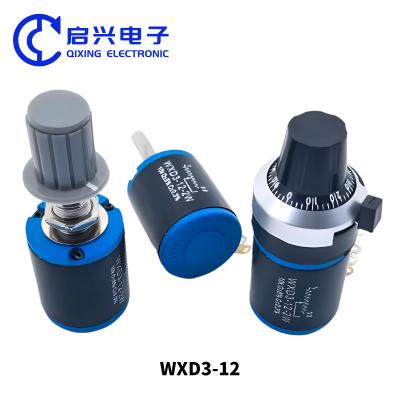China WXD3-12 5 Potenciómetro de precisión de cuerda giratoria 1K 2.2K 3.3K Resistente ajustable en venta