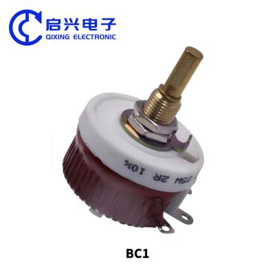 China Adjustable Resistance BC1 Porcelain Disk Resistor 25W 50W 100W for sale