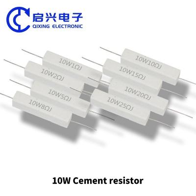 China High Power Wirewound Resistor 5W 10W 20W 100W 47 50 100 ohm Ceramic Cement Resistor for sale