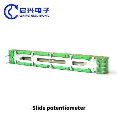 China Potenciômetro de deslizamento de 60 mm Potenciômetro linear de deslizamento de 75 mm Mixer Fader B10K Potenciômetro de deslizamento duplo reto à venda